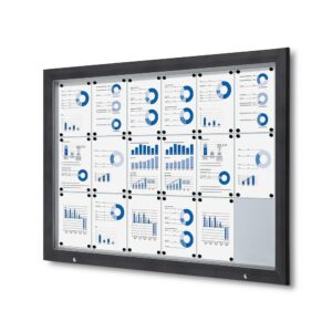Εξωτερικού Χώρου Lockable Βιτρίνα με Gas Spring 18x A4 Anthracite