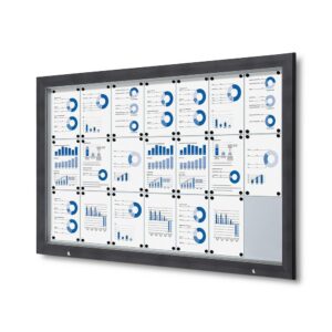 Εξωτερικού Χώρου Lockable Βιτρίνα με Gas Spring 21x A4 Anthracite