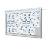 Εξωτερικού Χώρου Lockable Βιτρίνα Φωτιζόμενο Logo με Gas Spring 24x A4