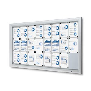 Εξωτερικού Χώρου Lockable Βιτρίνα με Gas Spring 24x A4