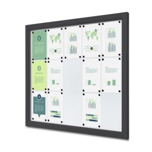 Εξωτερικού Χώρου Lockable Βιτρίνα Slim 15 x A4 Anthracite