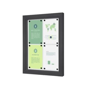 Εξωτερικού Χώρου Lockable Βιτρίνα Slim 4 x A4 Anthracite