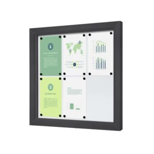 Εξωτερικού Χώρου Lockable Βιτρίνα Slim 6 x A4 Anthracite