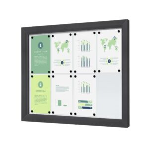 Εξωτερικού Χώρου Lockable Βιτρίνα Slim 8 x A4 Anthracite
