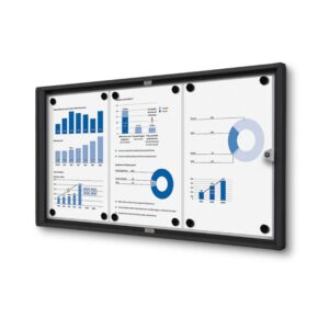 Εσωτερικού Χώρου Lockable Βιτρίνα Economy Μαύρο 3x A4