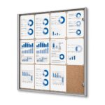 Cork Εσωτερικού Χώρου Lockable Βιτρίνα Economy 12x A4