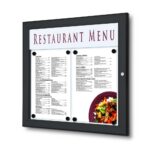 Εξωτερικού Χώρου Menu Case Μη Φωτιζόμενο με Logo Panel Landscape 2x A4