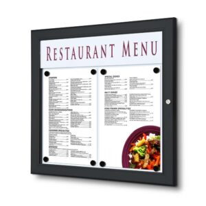 Εξωτερικού Χώρου Menu Case Μη Φωτιζόμενο με Logo Panel Landscape 2x A4