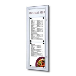 Εξωτερικού Χώρου Menu Case Μη Φωτιζόμενο με Logo Panel Portrait 2x A4