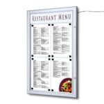 Εξωτερικού Χώρου Menu Case LED Φωτιζόμενο με Logo Panel Portrait 4x A4
