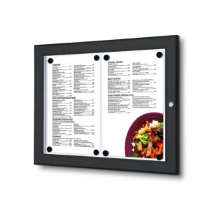 Μαύρο Εξωτερικού Χώρου Menu Μη Φωτιζόμενο 2x A4