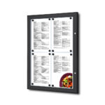 Μαύρο Εξωτερικού Χώρου Menu Μη Φωτιζόμενο 4×A4