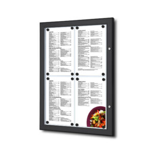 Μαύρο Εξωτερικού Χώρου Menu Μη Φωτιζόμενο 4x A4