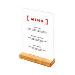 Ξύλοen T Stand Menu Holder Portrait A4