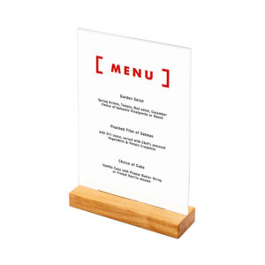 Ξύλοen T Stand Menu Holder Portrait A4