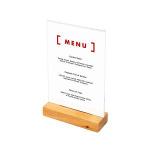 Ξύλοen T Stand Menu Holder Portrait A5