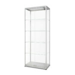 Γυάλινη Βιτρίνα LED Φωτιζόμενο Double Πόρτα 80×40×200 cm
