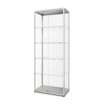Glass Βιτρίνα Double Door 80 x 40 x 200 cm