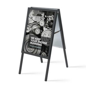 A-Board Stand Πεζοδρομίου 32 mm Γωνίες 45° Μαύρο 50 x 70 cm