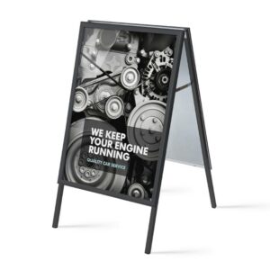 A-Board Stand Πεζοδρομίου 32 mm Γωνίες 45° Μαύρο 70 x 100 cm