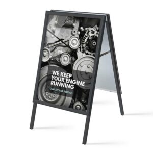 A-Board Stand Πεζοδρομίου 32 mm Γωνίες 45° Μαύρο A1