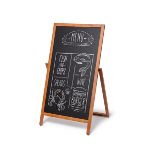 Ξύλοen A-Board Stand Πεζοδρομίου Flip 55x105 cm Ανοιχτό Καφέ