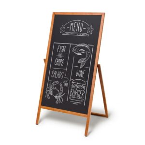 Ξύλοen A-Board Stand Πεζοδρομίου Flip 68x140 cm Ανοιχτό Καφέ